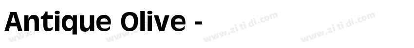 Antique Olive 常规斜体字体转换